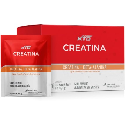 Katiguá, Creatina pura + Beta Alanina, Sabor Limão, 30 Sachês, 3,6 Gramas