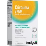 Katiguá, Cúrcuma + MSM Dose máxima, Sem sabor, 60 Cápsulas rígida • 30 doses, Cinza