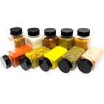 Kit 10 Pote Tempero e Condimentos 220ml Tampa Dosadora Dupla para Temperos e Especiarias de Plástico
