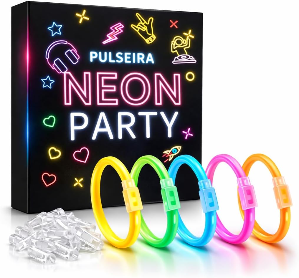 Kit-100-Pulseiras-Neon-Glow-Party-Brilha-No-Escuro-Coloridas.jpg Kit 100 Pulseiras Neon Glow Party Brilha No Escuro Coloridas Festa Balada Evento Conector Incluso