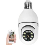 Kit 2 Câmera Segurança Wifi 360 Lâmpada Prova Dágua Giratória Visão Noturna Infravermelho - Camera de Vigilância - Imagem 2