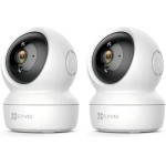 Kit 2 Cameras de Seguranca Wi-Fi C6N 1080p Full HD com Rotacao Pan-Tilt 360 Visao Noturna e Deteccao de Movimento