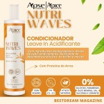 Kit 2 Condicionador Acidificante Apse Apice Nutri Waves Leave In Tratamento Capilar Vegano 300ml - Imagem 2