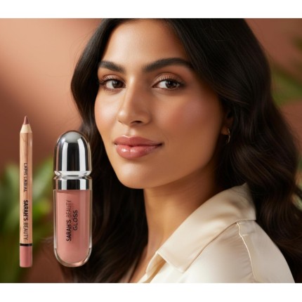 Kit 2 em 1 Gloss + Lápis Labial Combinação Perfeita Para Quem Deseja Lábios Impecáveis. (KIT COR 01 ROSE)