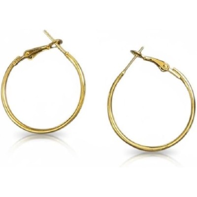 Kit 2 pares de Brincos Argola Dourada 3cm Feminino Bijuteria
