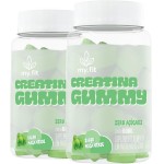 Kit 2x Creatina Gummy, Sabor Maça Verde (120 Gomas) 3g de Creatina por Dose, Zero Açúcar - My Fit