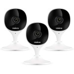 Kit 3 Câmeras Wi-Fi com Aúdio e Inteligência Artificial iMx C Intelbras Visão Superwide Branca