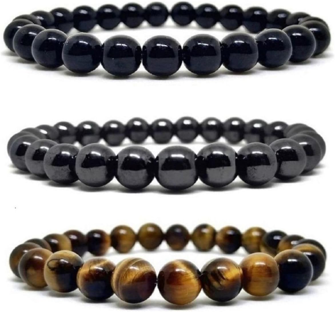 Kit-3-Pulseiras-de-pedras-naturais-olho-de-tigre-Onix.jpg Kit 3 Pulseiras de pedras naturais olho de tigre Onix Hematita 8mm