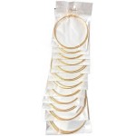 Kit 5 Argolas elegante Douradas Grandes brinco Bijuteria 8cm