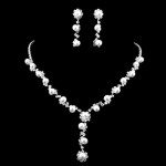 Kit Colar E Brinco Conjunto De Strass E Pérolas Luxuosas Moda Feminina Para Aniversário Casamento Festa Presente - Imagem 2