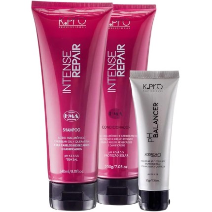 Kit K.Pro Professional Intense Repair Shampoo Condicionador e Acidificante (3 produtos)