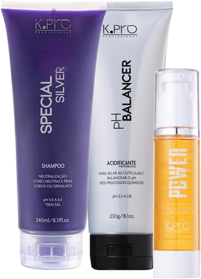 Kit-KPro-Special-Silver-Ph-55-a-65-Shampoo-Acidificante.jpg Kit K.Pro Special Silver Ph 5.5 a 6.5 Shampoo Acidificante e Power Five Óleo Capilar (3 produtos)