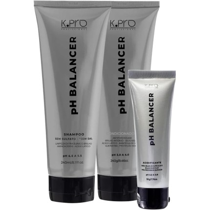 Kit K.Pro pH Balancer Shampoo Condicionador e Acidificante Pequeno (3 produtos)