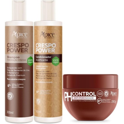 Kit PH Control Acidificante, Shampoo e Condicionador Crespo Apse