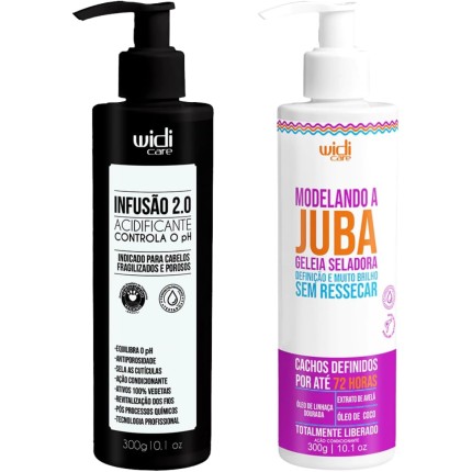 Kit Widi Care Profissional – Infusão 2.0 Acidificante + Modelando a Juba Geleia Seladora