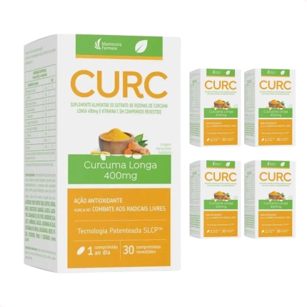 Kit com 4 - Curcuma Curc (30 Comprimidos cada) 400mg