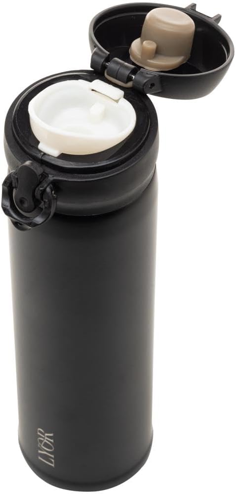 LYOR-Garrafa-Termica-Dupla-Parede-de-Aco-Inox-com.jpg LYOR - Garrafa Térmica Dupla Parede de Aço Inox com Tampa Flip Preta 410ml