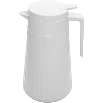LYOR - Garrafa Térmica de Plástico Unique Branca 1L - Mantém Bebida Quente ou Fria de 08-12 Horas
