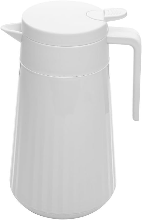 LYOR-Garrafa-Termica-de-Plastico-Unique-Branca-1L.jpg LYOR - Garrafa Térmica de Plástico Unique Branca 1L - Mantém Bebida Quente ou Fria de 08-12 Horas