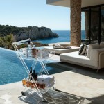 MUKAI Carrinho utilitário de acrílico com alça, carrinho de armazenamento multifuncional com rodas para escritório, sala de estar, cozinha, organizador de armazenamento móvel