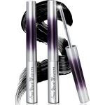 Máscara Para Cílios Com Modelador De Cachos 3D, 2un, Aplicador De Metal Preto Lavável Com Tubo Telescópico. Extensor De Cílios De Fibra, Não Forma Grumos, À Prova De Borrões, Longa Duração