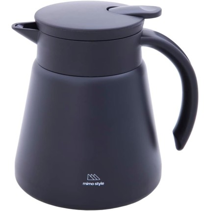 Mimo Style Garrafa Térmica Daily Black Inox - Parede Dupla; Capacidade 600ml; Produzida Inteiramente em Aço Inoxidável e Plástico; Mantém Bebidas Quentes ou Frias Por Mais Tempo; Resistente e Durável