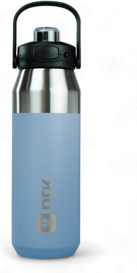 NTK-Garrafa-Termica-Isomax-1L-Inox-Caminhada-Corrida-Treino.jpg NTK, Garrafa Térmica Isomax, 1L, Inox, Caminhada, Corrida, Treino - Azul Claro