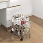 Organizador de carrinho de rodinhas utilitário de 2 camadas, mesa lateral de sofá com rodas, organizador de carrinho móvel sob a mesa com alça e 2 cestos suspensos para escritório, casa, cozinha,