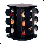 Porta Condimento Giratório com 12 Potes de Vidro