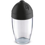 Porta Condimentos Pote Transparente Tampa Preto 300Ml, UZ