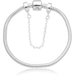 Pulseira Berloque Com Trava de Segurança Banhado a Prata 925