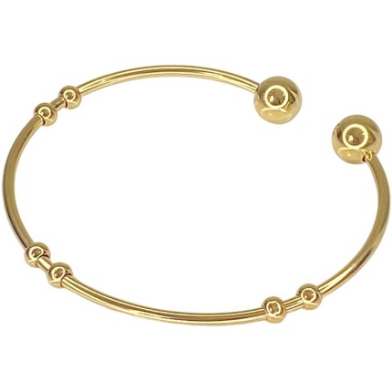 Pulseira Bracelete Feminina Dourada De Aço Inox Regulável