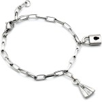 Pulseira Corrente Inox Servos Nossa Senhora Aparecida