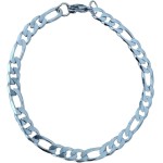 Pulseira De Aço Inox Corrente Fígaro 5mm Antialergica