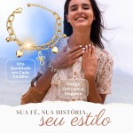 Pulseira Feminina "Faithful Love" com Berloques – Aço Inoxidável, Tamanho Ajustável, Acompanha Bolsa de Veludo - Imagem 2