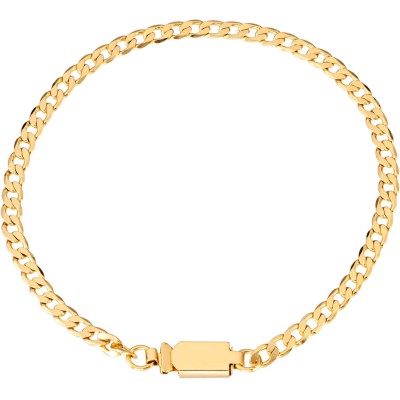 Pulseira Grumet Com Fecho Gaveta Banhado A Ouro 18k