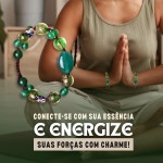 Pulseira "Health" em Ágata Verde – Amuleto de Proteção, Autoestima e Energia Positiva – Ajustável 16cm + 10cm – Corda Artesanal – Acompanha Bolsa de Veludo Santo Stilo - Imagem 2
