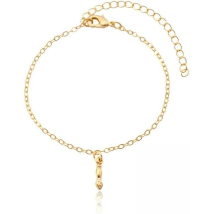 Pulseira Infantil bebê/criança com figa figuinha banhada a ouro 18k e Antialérgica.
