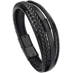 Pulseira Masculina Executiva (PRETA, 21cm)