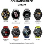 Pulseira Silicone Para Relógio Garmin Forerunner 255/265/745/venu Dual Cor 22MM Fecho Duplo - Imagem 2