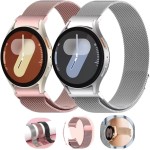 Pulseira Slim Milanese Metal Inox Loop Compatível com Samsung Galaxy Watch 7, 40mm 44mm, Malha Magnética de Aço Inoxidável Watch7