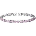 Pulseira feminina luxuosa e brilhante de zircônia cúbica moderna e versátil