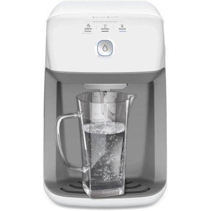Purificador de Água Quente 800ml Gelada 2,4L Fria e Natural Motor Compressor controle de temperatura reservatorio de 3,3L total Alerta troca de Filtro refil 6 meses ou 3000l Branco PH41B 127V