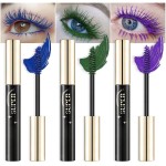 Rímel azul roxo verde colorido para cílios, volume, levantamento e alongamento à prova d'água de longa duração para cílios dramáticos, rímel para mulheres mais velhas, maquiagem vegana e livre de