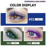 Rímel azul roxo verde colorido para cílios, volume, levantamento e alongamento à prova d'água de longa duração para cílios dramáticos, rímel para mulheres mais velhas, maquiagem vegana e livre de - Imagem 2