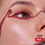 Rímel colorido para cílios, rímel colorido volumoso, rosa, roxo, azul, verde, vermelho, alongamento, definição, ondulação, fórmula multiplicadora (#07-vermelho, 1 unidade (pacote com 1))-07 - Imagem 2