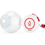 SINGCALL System de chamada inteligente Pager de cuidador sem fio Alerta de chamada de enfermeira System de ajuda do paciente para casa/Atenção pessoal Pager 500+ Pés Receptor de plugin
