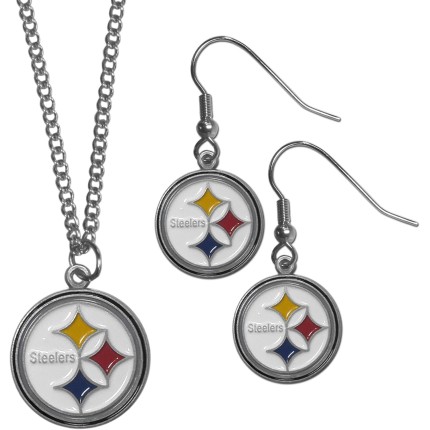 Siskiyou Conjunto de brincos e colar de corrente feminino NFL