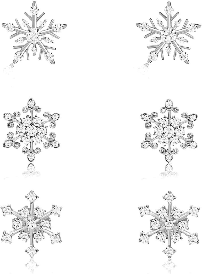 Snowflake-Earrings-for-Women-Rhinestone-Crystal-Christmas-Snowflake-Stud-Earrings.jpg Snowflake Earrings for Women Rhinestone Crystal Christmas Snowflake Stud Earrings Set Party Holiday Earrings Gift Jewelry Set