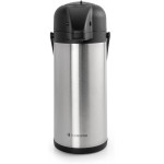 TERMOPRO Garrafa Térmica Aço Inox 3L com Pressão Termopro Ampola Inox Dupla Camada Mantém Bebidas Quentes por 9h e Frias por 20h Alça Retrátil e Base Giratória - Imagem 2